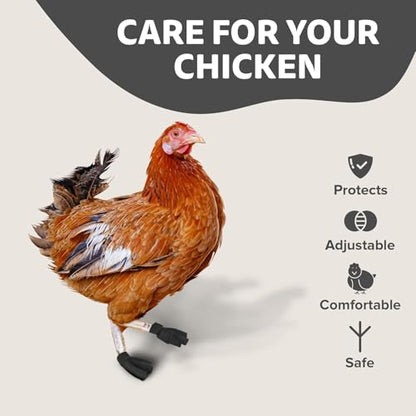 Chicken Shoes for Injured Feet – Protective Neoprene Footwear for Chicken, Open-Toe Design for Bumblefoot Relief, Made in USA (Chicken Shoes, Navy, Medium Chickens) - color: Navy