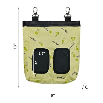 Guinea Pig Hay Feeder, Hanging Rabbit Hay Feeder Bag for Guinea Pigs Bunnies Chinchillas. Greencherries - color: Greencherries