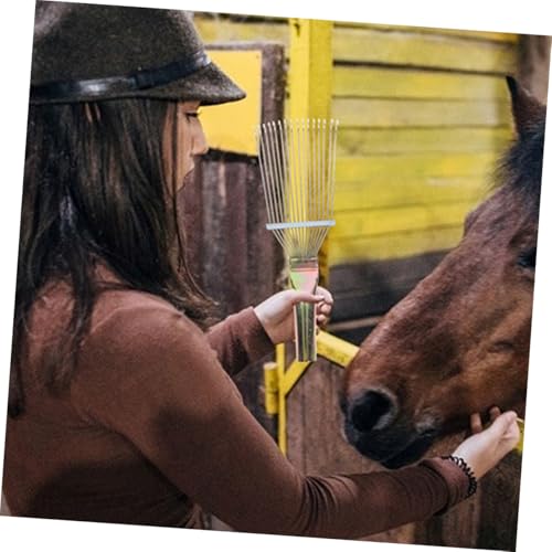 Levemolo 2pcs Horse Grooming Comb Sheep Grooming Rake Horsehair Brush for Livestock Hair Removal