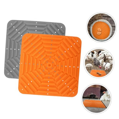 Levemolo Washable Silicone Chicken Nesting Pads 2-Piece Set for Laying Hens Sturdy Nest Box Liners for Chicken Coop Easy to Clean Nesting Box Supplies
