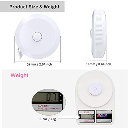DiCUNO 60-Inch 1.5 Meter Soft and Retractable Tape, Body Tailor Sewing Craft Cloth Dieting Measuring Tape, White, 3 Pack - color: White*3pcs