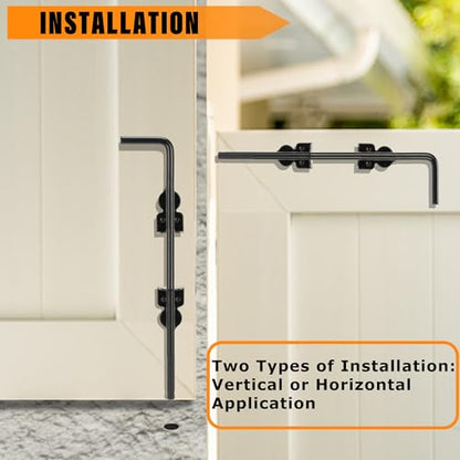 12" Heavy Duty Cane Bolt Gate Drop Rod-Steel Gate Ground Latch Designed for Wood Metal Vinyl Gates or Double Doors Fence Applications-2 Pack - size: 12 Inch-2 Pack