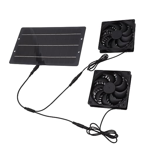 10W Solar Panel Fan Kit – Dual Exhaust Wall Mounted for Chicken Coops & Greenhouses