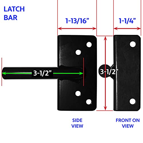 Self Closing Vinyl Fence Gate Single Gate Hardware Kit Black (for Vinyl, PVC etc Fencing) Fence Gate Kit - Single Fence Gate Kit has 2 Hinges and 1 Latch w/Screws (Lockable Both Sides) - size: Self Close Black Kit - Each