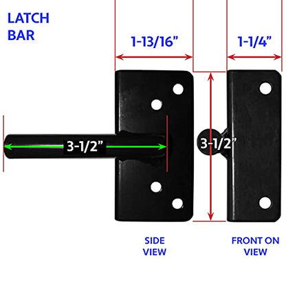 Self Closing Vinyl Fence Gate Single Gate Hardware Kit Black (for Vinyl, PVC etc Fencing) Fence Gate Kit - Single Fence Gate Kit has 2 Hinges and 1 Latch w/Screws (Lockable Both Sides) - size: Self Close Black Kit - Each