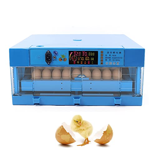 Egg Hatching Incubator 64 Eggs Automatic Egg Incubator Fully Automatic Digital Poultry Brooding Machine, Temperature Humidity Control & Automatic Egg Turner, for Chicken, Ducks, Birds & More - size: 64 egss