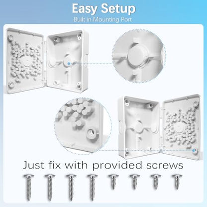 【Compatible with PTZ Cameras】 Security Camera Junction Box, Outdoor IP65 Waterproof CCTV Mounting Bracket, ABS Plastic Cable Concealment Box(4 Pack) - size: 4 Pack