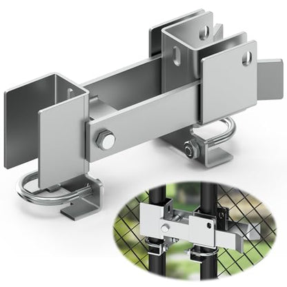 Chain Link Fence Double Gate Latch for 2" Gate Frame Chain Link Fence Gate Latch Residential Strong Arm Double Gate Latch for Metal Gate - size: For 1 5/8" thru 2" Gate Frames