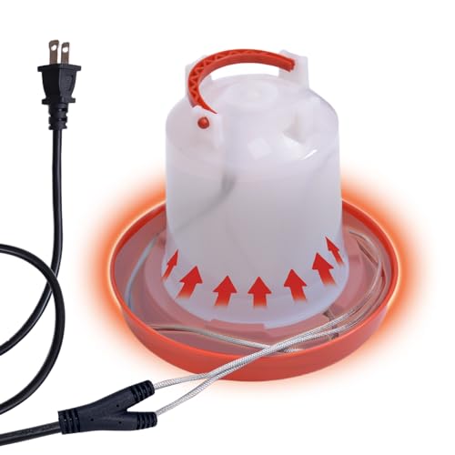 Chicken Water Heated Cord 2 Pack, 39W Chickens Water Heater for Winter, Freeze Proof Chicken Waterer Heater with Long Heating Cord 4FT for Poultry Like Chickens Geese Ducks and Small Animals
