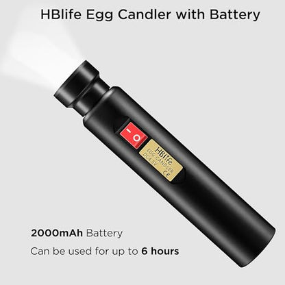HBlife Egg Candler Wireless Rechargeable LED Bright Cool Light, Egg Candler Tester for Monitoring Eggs Development with 2 Soft Rubber - style: Classic