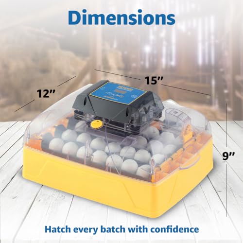 Brinsea Ovation 28 EX Incubator for Hatching Eggs with Automatic Humidity Control - Fully Automatic Chicken Egg Incubator with Digital Display - Holds Quail Duck and Turkey - style: Without Book