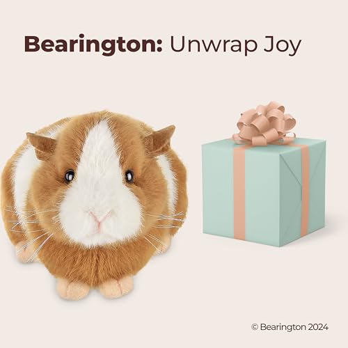 Bearington Ginny Guinea Pig Stuffed Animals - 8" Toy Guinea Pig Plush with Soft Fur, Realistic Details, and Weighted Inner Bean Body - Cute Stuffed Animal for Girls, Kids and Pet Lovers - color: 8" Ginny (Guinea Pig)