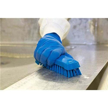 Vikan 35873 Brush,Scrub,Medium,7",PP/PBT,Blue - color: Blue