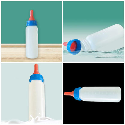 HANABASS Piglet Feeding Bottle Set 4 Pack Animal Bottle Feeder for Lambs Calves Goats Sheep and Newborn Livestock Nursing Kit for Artificial Feeding