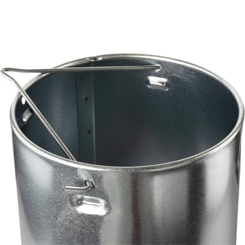 Stromberg's Metal Hanging Poultry Feeders, Galvanized Heavy Duty Steel, Holds 44 lbs Each, Rolled Edges for Safety, Secure Feed Flow Lock, Versatile Use Free Standing or Hanging | 5-Count