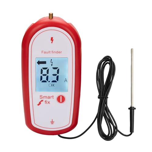 Electric Fence Voltage Tester, Handheld Fence Fault Finder Fence Tester for Farms, Digital Display High Voltage 200-15000V Gardening Tools - color: White