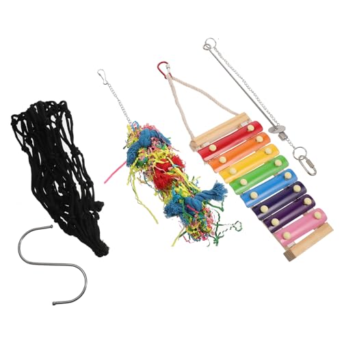 COLLBATH Chicken Hanging Wooden Foraging Playthings with Movable Hook and Lovely Appearance, Fun Chew for Home Decoration and Stress Relief