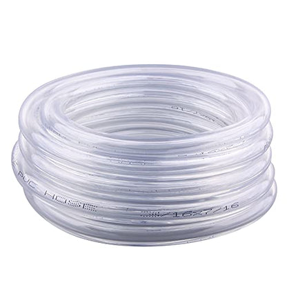 DERNORD PVC Tubing 3/16"ID X 7/16"OD Flexible Clear Vinyl Hose 10 Feet for Food Grade - size: 10 Feet, style: 3/16"ID X 7/16"OD