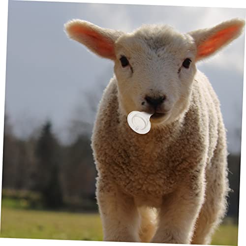 Mikikit 10pcs Livestock Bottles Nipples Pacifier Replacement Bottle Nipples Portable Lamb Goat Feeder