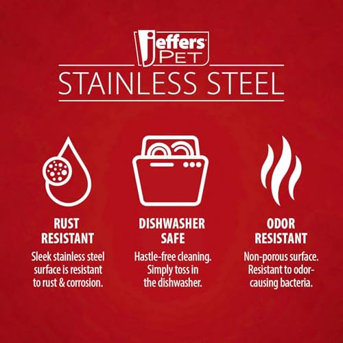 Jeffers Flat Sided Stainless Steel Pails with Handle & 1 Hook – Dishwasher Safe, Durable Feeding & Milk or Water Buckets for Pet, Horse. Livestock & Farm Use for Kennel, Cage, Fence - 2 Quart