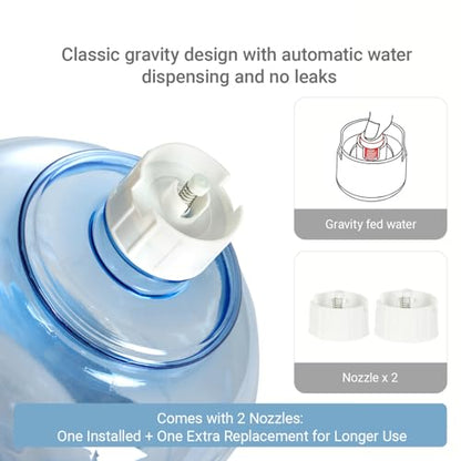 Pet Water Dispenser for Large Dogs and Multi-Pet, 3 Gallon Dog Water Bowl Dispenser, Basic Automatic Gravity Dog Cat Water Feeder, Large Capacity Pets Drinking Fountain, BPA-Free