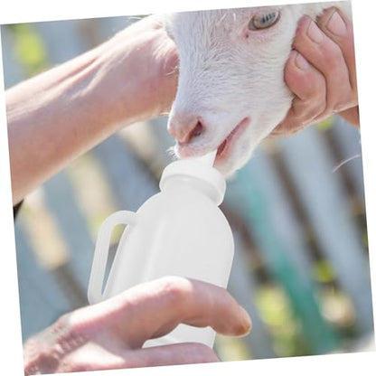 Livestock Nursing Bottle for and Goats Feeding Kit with Tough Pacifier for Newborn Reusable and Easy to Clean