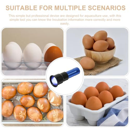 Handheld Egg Candler with Cold Led Light for Chicken Duck Goose Egg Incubation and Hatching Portable Candling Lamp for Farm Testing - color: Blue