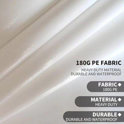 2 Pack Chicken Coop Cover Waterproof, 14.5 * 6.3 FT Chicken Run Cover Coop Tarp with 80 PCS Heavy Duty Zip Ties, Walk-in Chicken Run Pen, Duck Coop Tarp Replacement,White - size: 14.5 * 6.3 FT