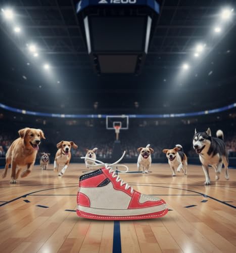Fuzzl Eco Leather Sneaker Toy Natural and Tough Dog Toys - Long Lasting Chew Toys for Aggressive Chewers - Strong Dog Toy for Dogs and Puppy - style: Sneaker