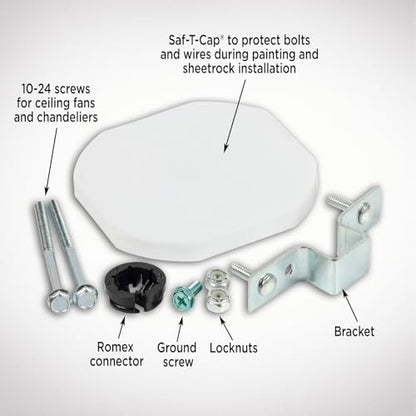 Westinghouse Saf-T-Brace, 3 Teeth, Twist and Lock - size: Box Depth: 2.125 Inches