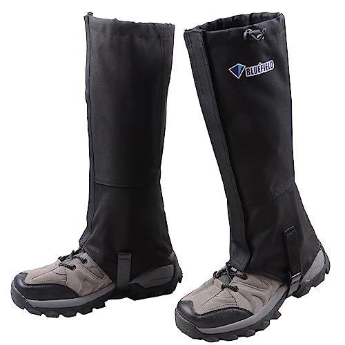 Azarxis Hiking Gaiters for Outdoor Hunting Walking Backpacking Women Men Ankle Leg Guard Boot Legging Cover Snow Waterproof - color: #01 Black