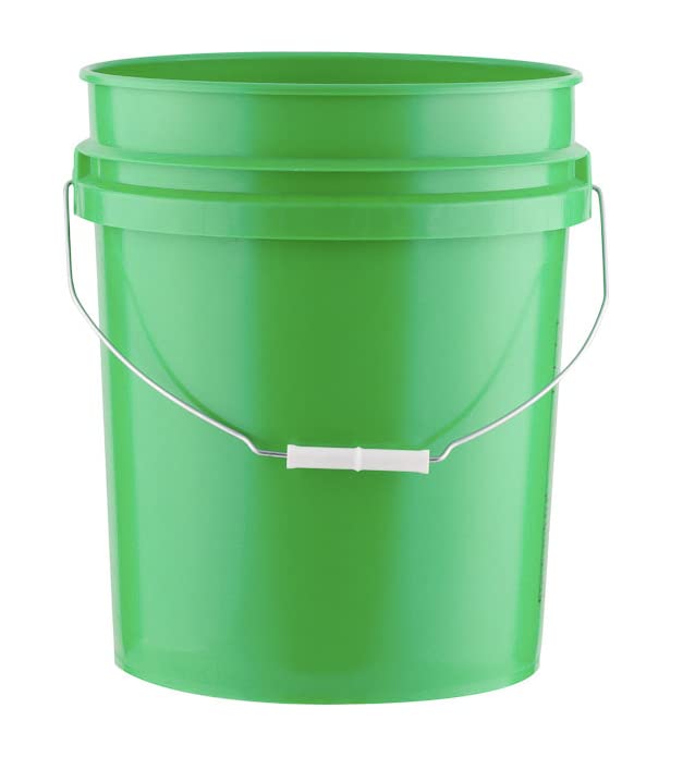 House Naturals 5 Gallon Plastic Food Grade BPA Free Bucket Pail with Screw on Air Tight lid (Pack of 3) Made in USA pails