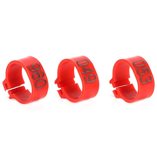 Tiiyee Pigeons Leg Ring, 100Pcs Plastic Bird Identify Clip Ring Poultry Markers Foot Ankle Training Identification Bands for Ducks Chicks Chicken Guinea Pigeons Goose Bantam Finch Lovebird Quail(12mm) - size: 12mm
