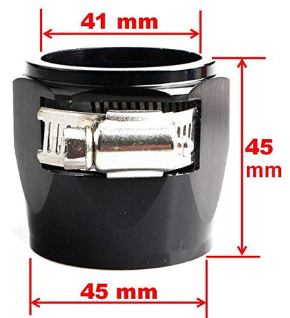 Aluminum Hex Hose Finisher Clamp 24AN for AN24 Fuel Line 45mm (1-3/4") OD Hose - size: 24AN