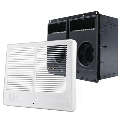 CSTC302TW Twin Electric Wall Heater - Wall Heater At 3000/2250 Watt And 240/208 Volt With White Grille 10236/7677 BTU Electric Wall Heaters Suitable For Kitchens, Front Rooms, Halls