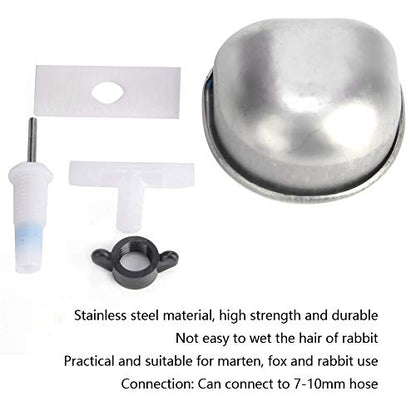 Rabbit Drinking Water Bowl,10 Sets Stainless Steel Rabbit Drinker,Rabbit Breeding Equipment Anti Scratch Stainless Steel Nipple Drinking(Fission) - size: fission