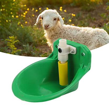 Automatic Sheep Waterer, Adjustable Water Volume 1L Water Storage Capacity Plastic Livestock Water Bowl Water Drinking Trough for Pig Cow Sheep