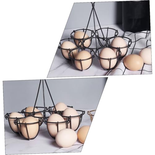 Zerodeko Desktop Stand Desktop Stand Egg Skelter Modern Egg Holder Countertop Freestanding Display Wired Countertop Holder Kitchen Storage Rack for Fresh s Basket Tray Basket Tray