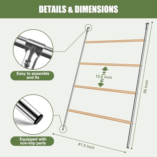 Chicken Coop Roosting,Chicken Roosting Bars for Chicken Coop,Backyard Chicken Raising Poultry Habitat Supplies, Wooden Easy Assembly for Backyard Poultry (55' L x 40' W)