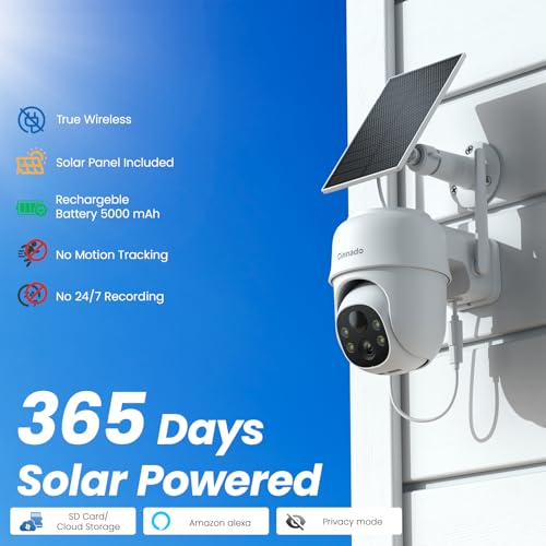 Cinnado 2K Cameras for Home Security-2.4G WiFi Outdoor Camera Wireless Solar/Battery Powered, 360° Viewing, Human Detection, Color Night Vision, Cloud/SD Storage B6 (B6-White-4pack-2.4G) - style: B6-White-4pack-2.4G