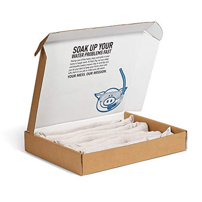 PIG Dryer-Safe Reusable Water Absorbent Sock - 4 Pack - 3" x 38" - Absorbs Up to 34 oz per Sock - Beige - PM50676 - color: Beige, style: 4-Pack