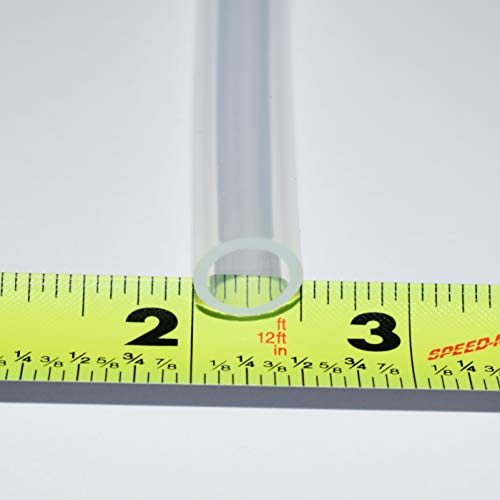 Ultra Clear Platinum Silicone Tubing - Food & Medical Grade - High Temp Hose (25 Feet, 3/8" ID x 1/2" OD) - size: 3/8" ID x 1/2" OD