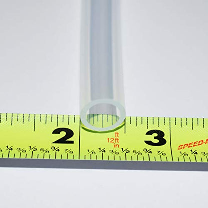 Ultra Clear Platinum Silicone Tubing - Food & Medical Grade - High Temp Hose (25 Feet, 3/8" ID x 1/2" OD) - size: 3/8" ID x 1/2" OD