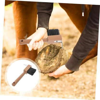 Cattle Horse Hoof Brush Hoof Trimmer Tool for Grooming Ergonomic Handle Smooth Edges Donkeys and Livestock Care