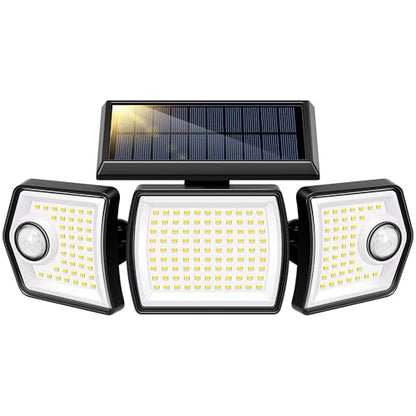 VIVOHOME Linkable Solar Flood Lights Outdoor, 2 Adjustable Motion Sensors Security Lights with 3 Heads, 2500LM, IP65 Waterproof, Solar Powered for Outside, Yard, Porch, Patio - size: Linkable - 1 Pack