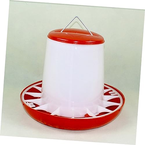 Chicken Feeder No Waste Feeder Cover Automatic Chicken Feeding Bowl for Hens 1pc