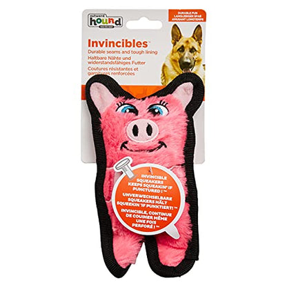 Outward Hound Durablez Minis – Squeaky Plush Dog Toy, No Stuffing for Less Mess, Interactive & Tough, Jumbo Squeaker, Puppies & Small Dogs, Pig, 6.8" (Pack of 2) - color: Pig, size: X-Small (Pack of 2)