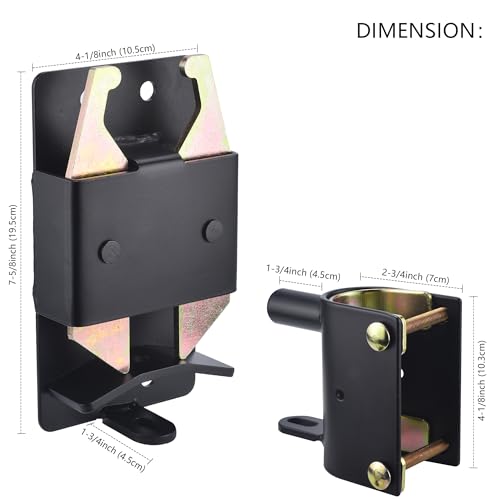 2-Way Heavy Duty Farm Gate Latch - Lockable Fence Gate Latch for Metal Tube Gates, Livestock Cattle, Horse Corrals, Ranches, Pastures, Pet Cages & Fences (Screws & Instructions Included)