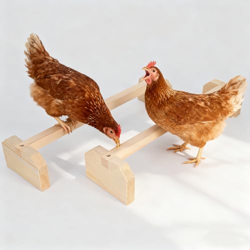 Chicken Wooden Perches, 2pcs Large Wooden Bird Stand Training Hens Roosting Bar for Coop and Brooder Parrots Chicken Perch Strong Wooden Roosting BarChicken Wooden Perches