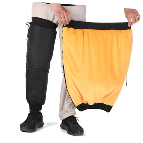 Healifty Outdoor Calf Gaiters for Motorcycle Riding Insulated Windproof Leg Covers with Reflective Material for Night Visibility for Cold Weather and Electric Bike Use